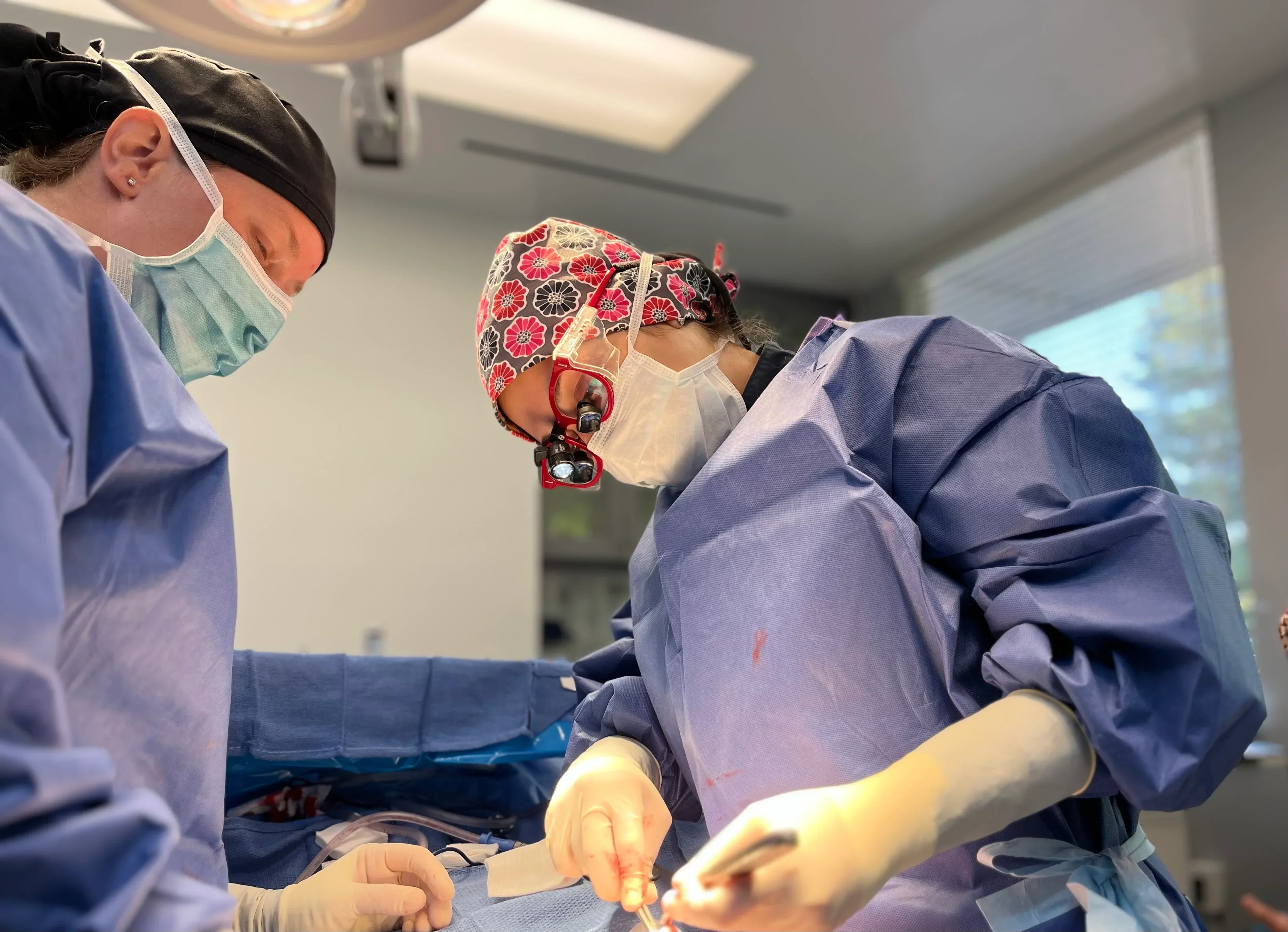 Dr. Georgina Nichols standing in a bright clinic