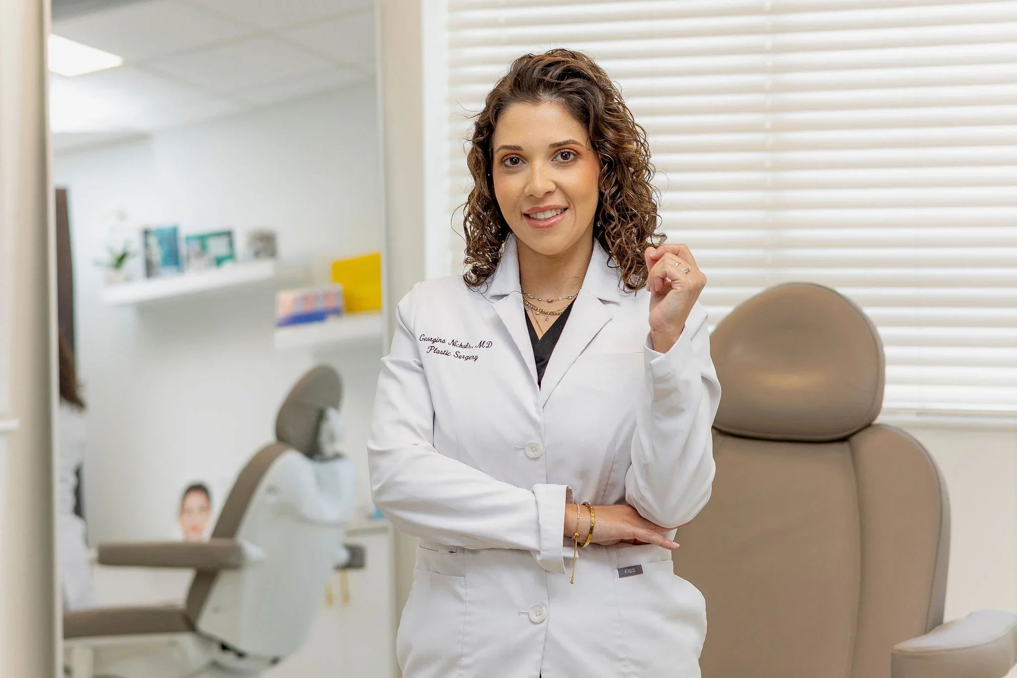 Dr. Georgina Nichols in a consultation room